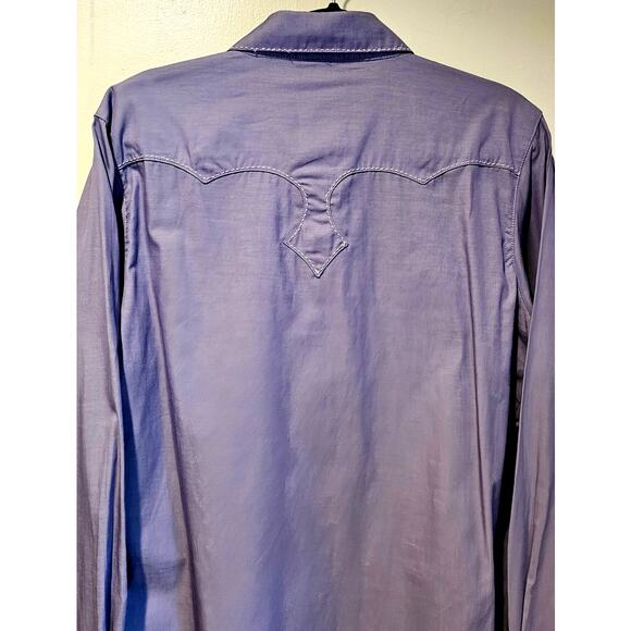 Wrangler Pearl Snap Button Long Sleeve Western Shirt White Stitching, NWOT, Sz L - Picture 2 of 9